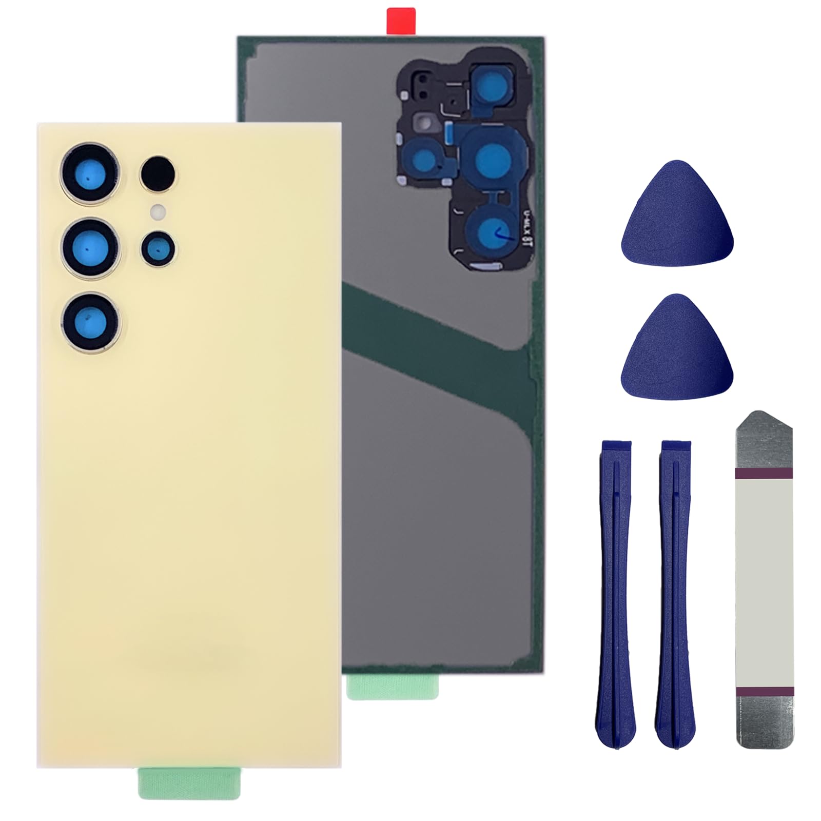 Galaxy S24 Ultra Back Glass Replacement Compatible with Samsung Galaxy S24 Ultra 5G Rear Back Glass Cover Replacement with Pre-Installed Camera Lens