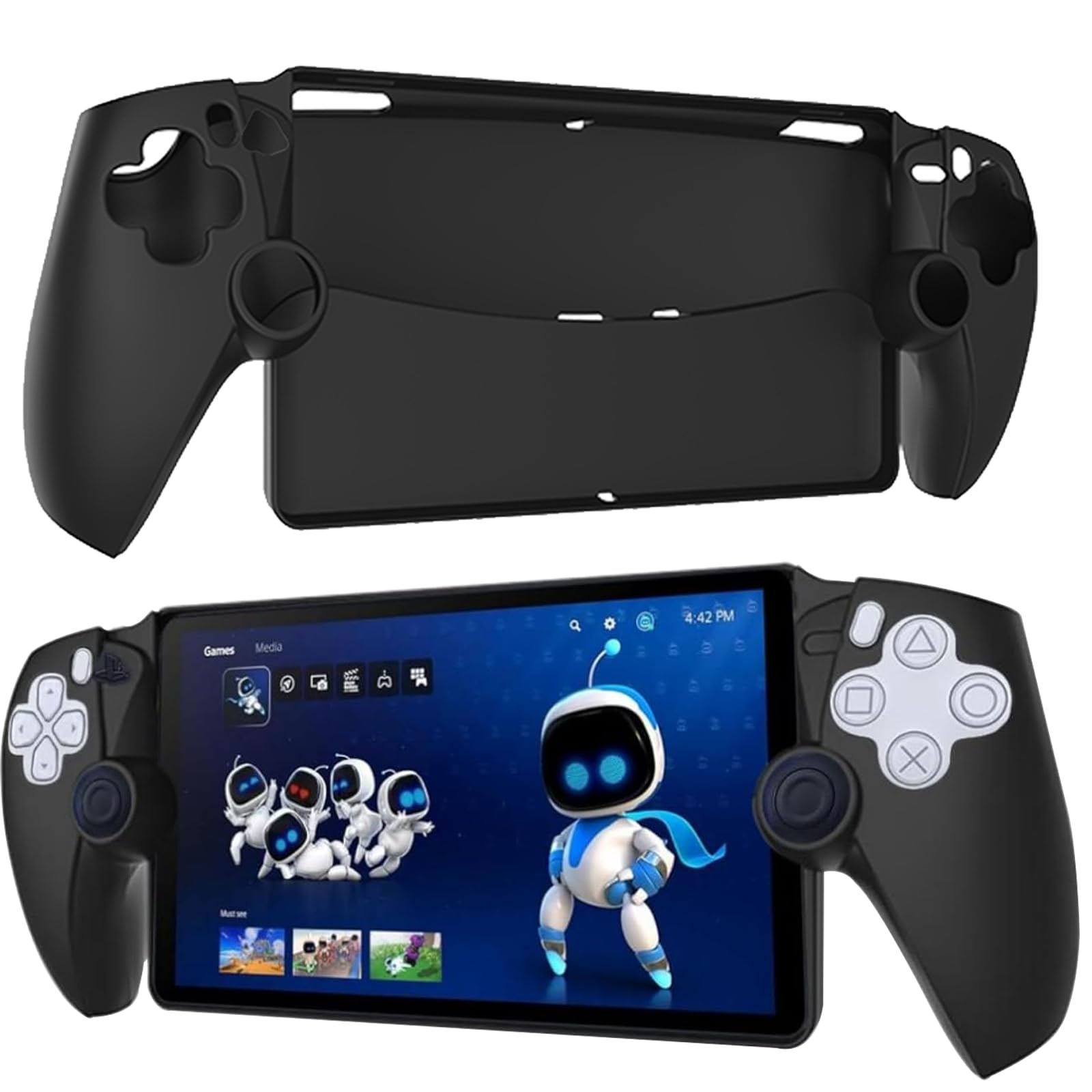 Coque pour Sony PlayStation Portal, Ultra Mince TPU Anti-Rayure Anti-Drop Silicone Souple Antichoc Protection Housse pour Sony PlayStation Portal, Noir