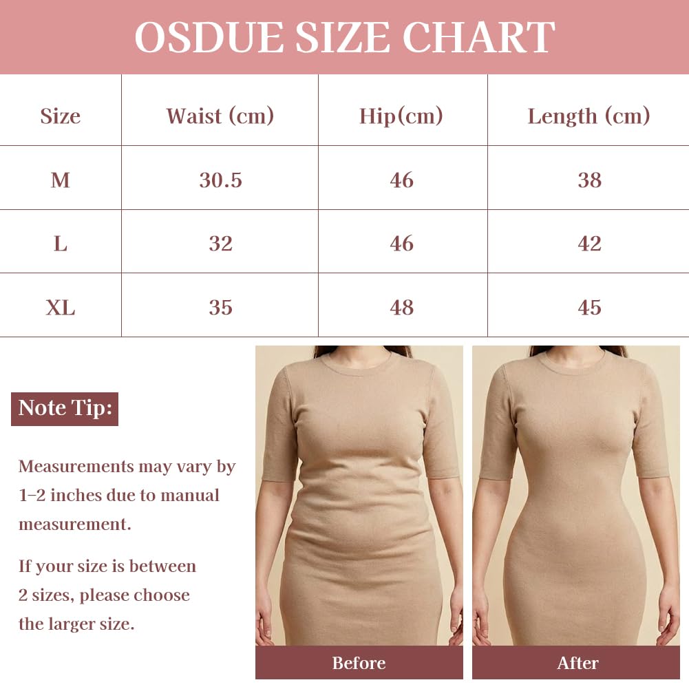 OSDUE Bielizna wyszczuplająca brzuch, bielizna wyszczuplająca, wysoka talia, bielizna modelująca figurę, dwuwarstwowe wsparcie nacisku do kontroli brzucha, legginsy modelujące sylwetkę, legginsy