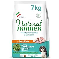 Natural Trainer Ideal Weight Small & Toy Cibo per Cani Adulti Light in fat con Tacchino