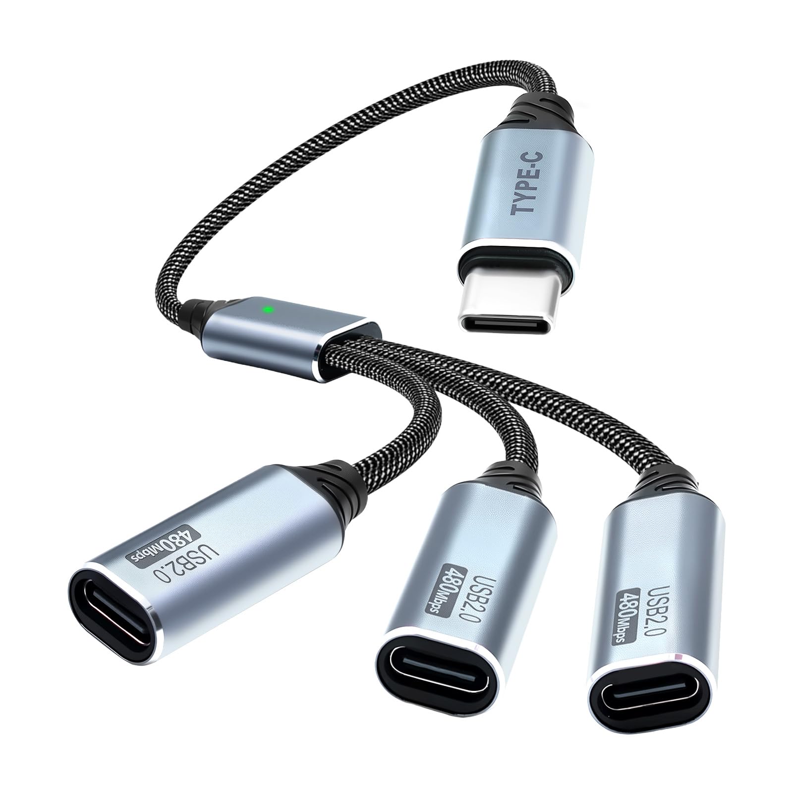Amazon.co.jp: Duttek マルチ USB-C スプリッ分岐ターケーブル、USB
