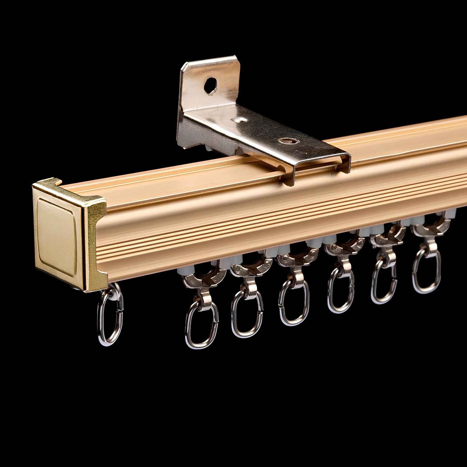 Riel de techo de longitud ajustable de 0,8m a 5,2m con herrajes color Clete