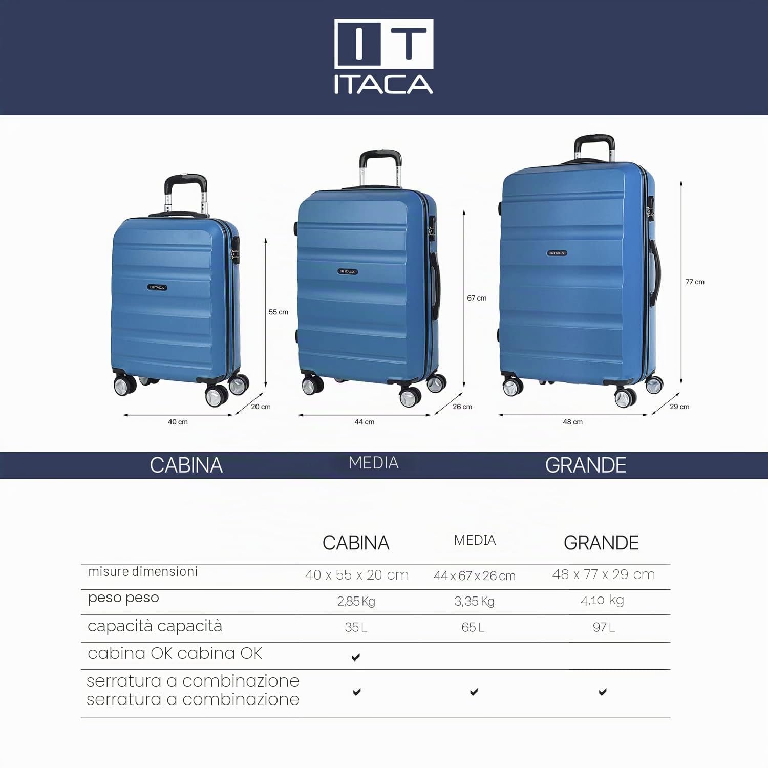 Valigia Da Stiva Rigida - Trolley Grande Con Ruote , Valigia 23kg Per Viagg