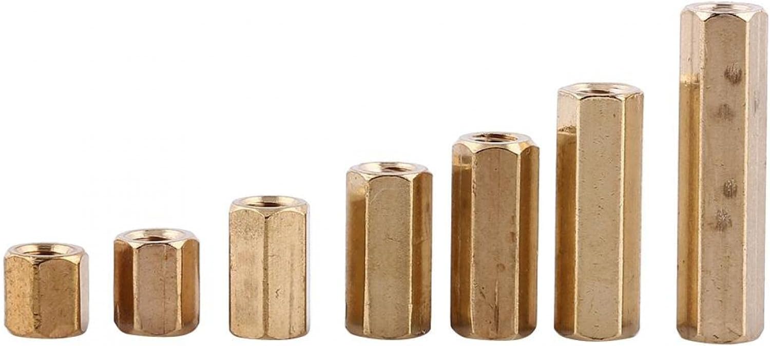 100pcs Brass Standoffs, M3 Standoff Hex Column Female Standoff Threaded Pillar
