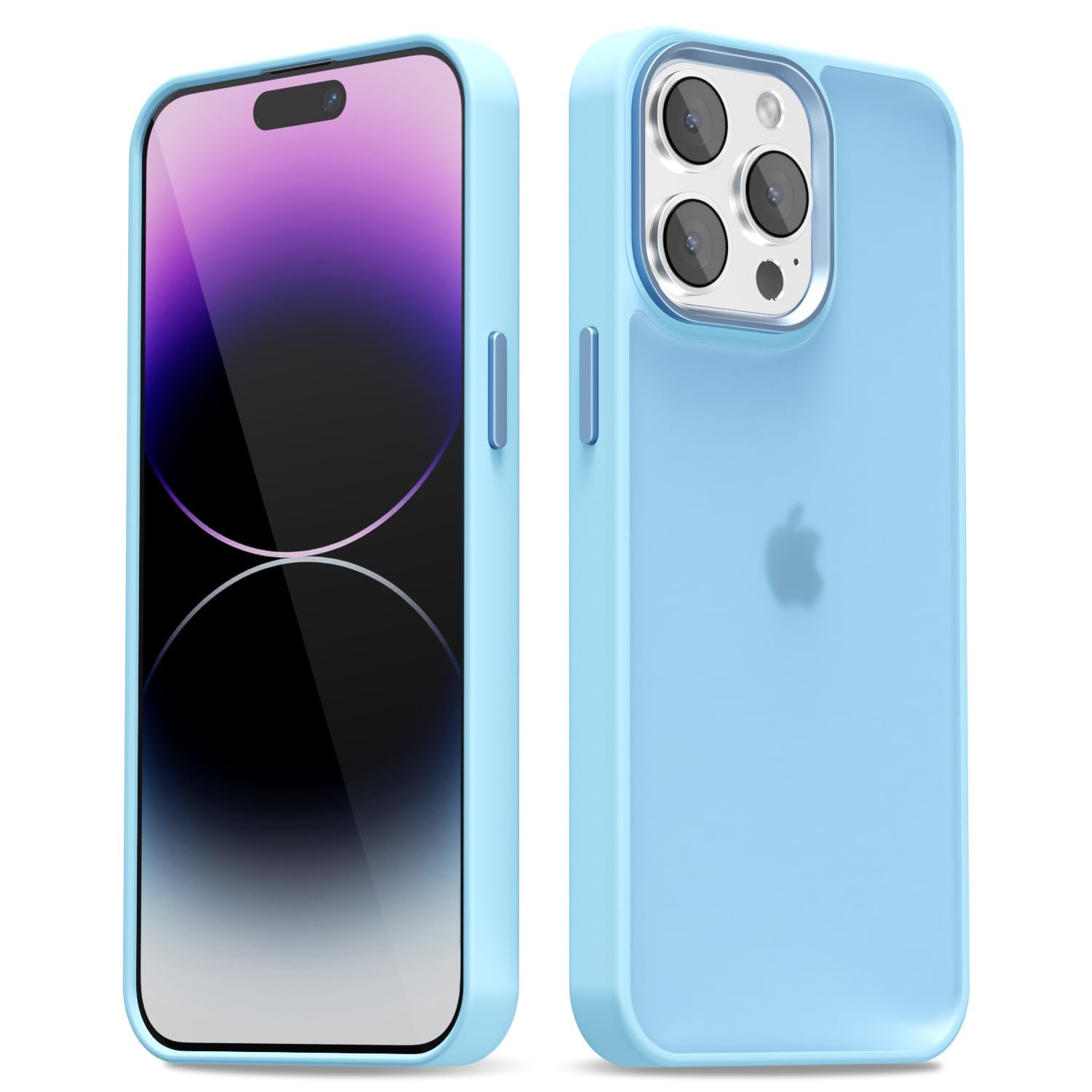Oakxco Custodia Per IPhone 14 Pro Max Opaca Trasparente - Menta Verde, Anti-impronta, Protezione Militare