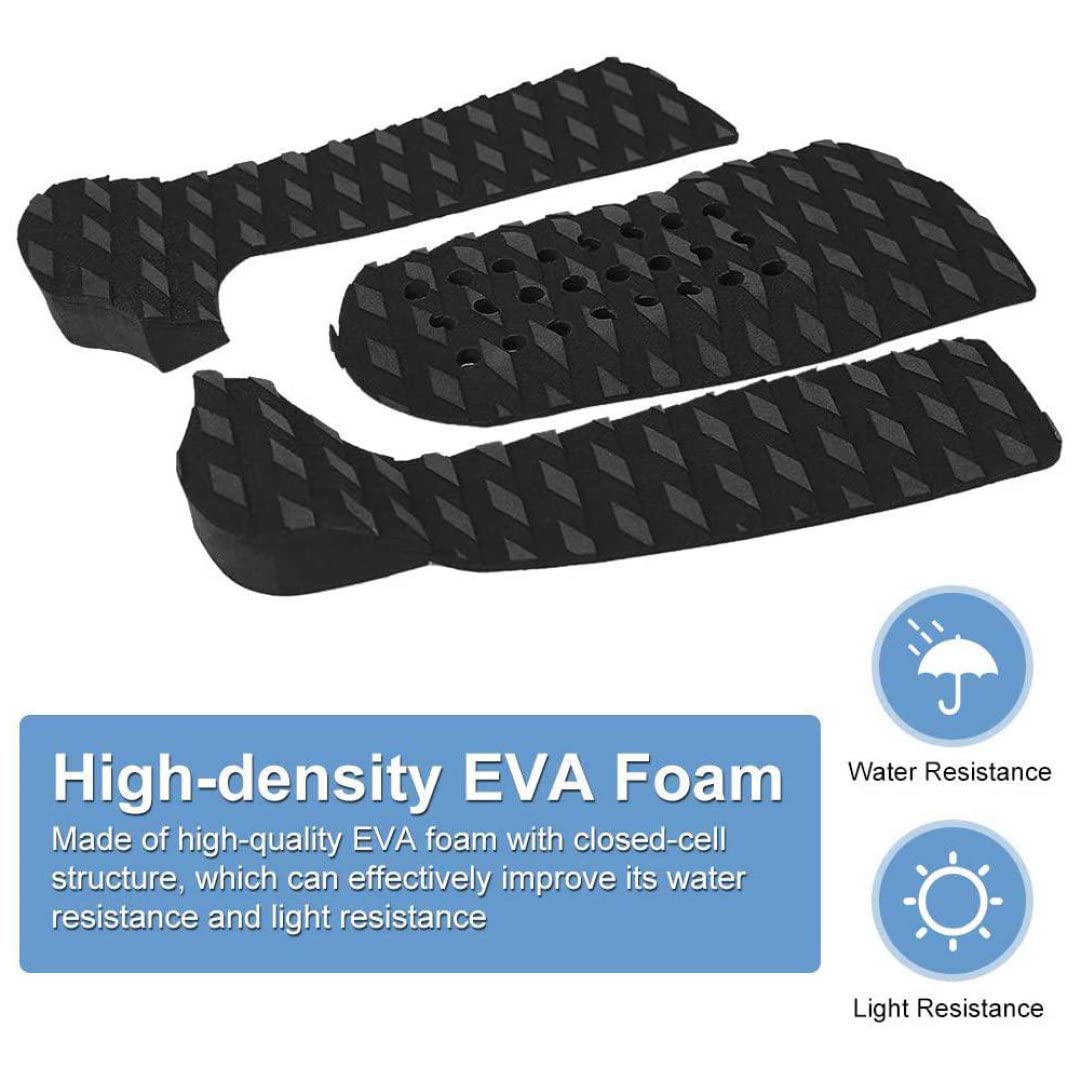 Tabla de surf Grip Pad antideslizante EVA Skimboard cola Surf Tracción Mat con agujero 3PCS tablas de surf