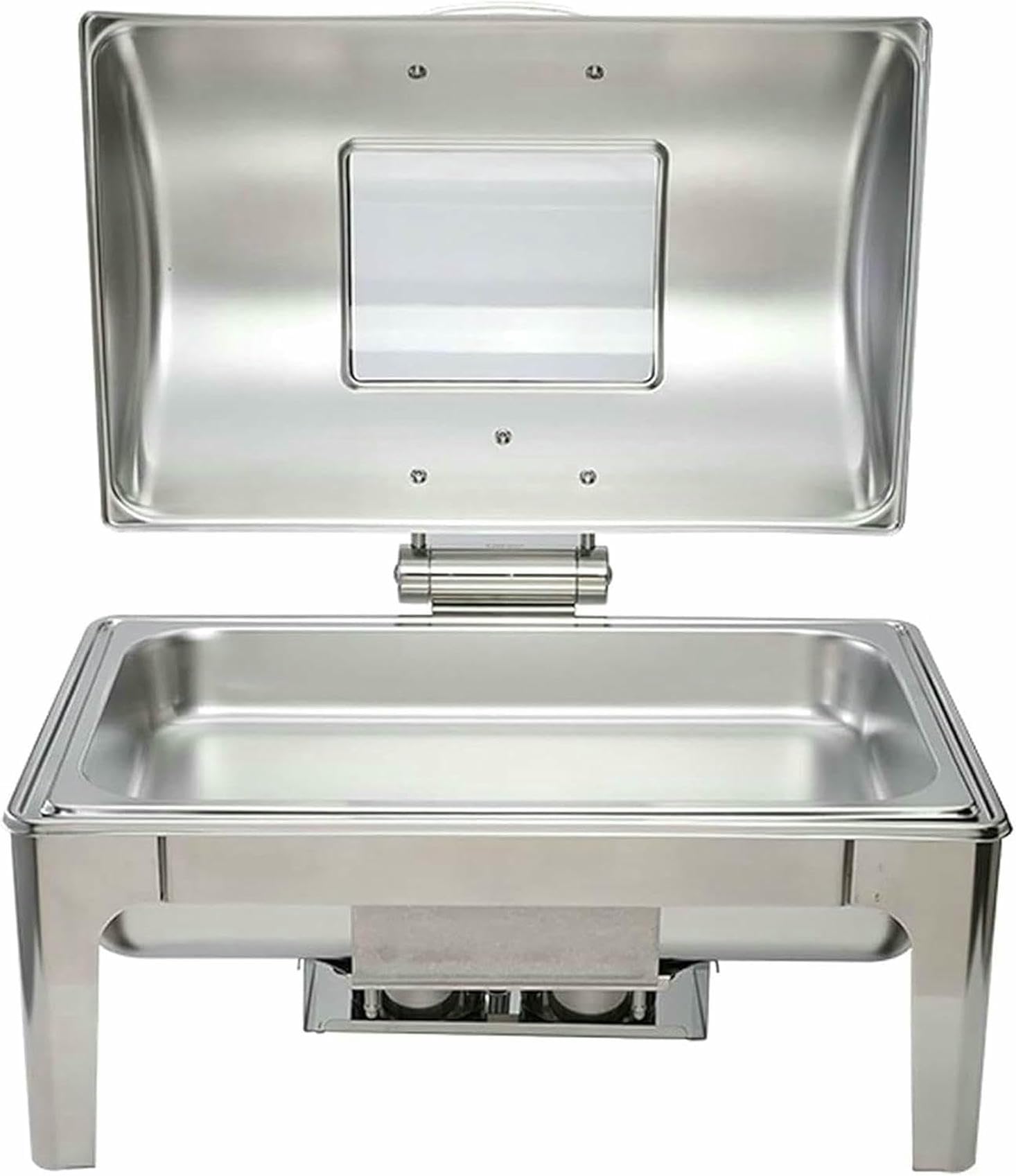 Chauffe-Plats - Jeu De Buffet Hot Pot. Rouleau Supérieur en Acier Inoxydable, Bateau À Eau Et Support De Carburant De Mariage, 9 L ~/,