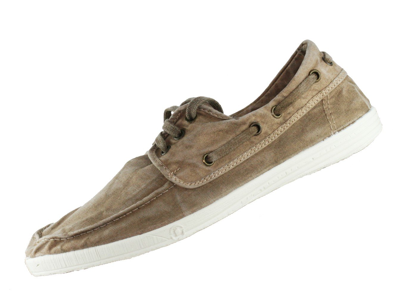 Natural World Eco - Męskie buty sportowe - Morskie wykonane z bawełny organicznej i gumy - Beżowy - 303E, beż, 46 EU