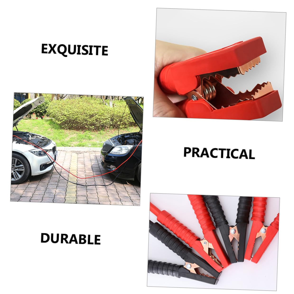 POPETPOP 2500a Câble de Démarrage Mètres Câbles pour Voiture Suv Camion Fil Épais Connecteur Rapide Utilisation Urgence