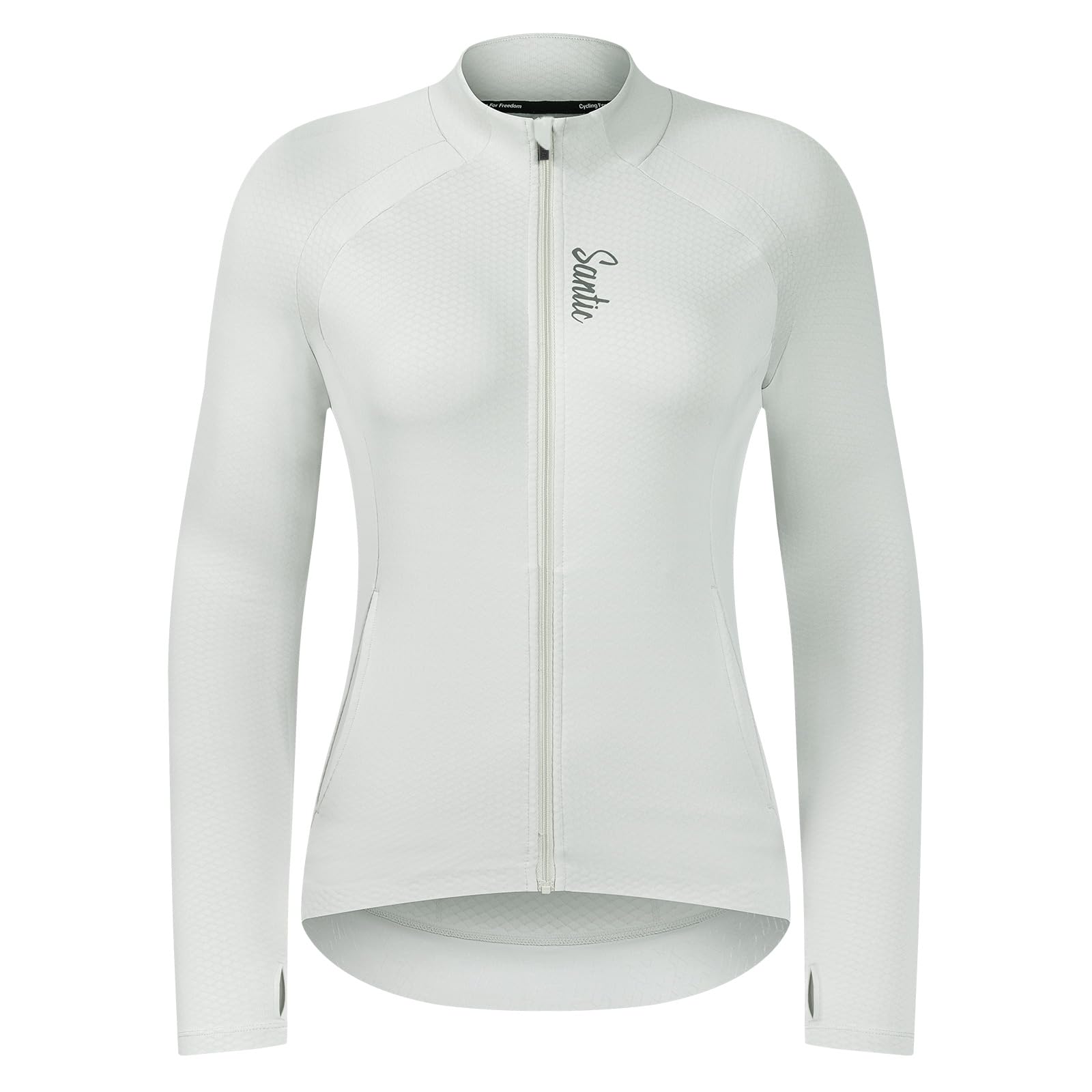 Santic Fahrradtrikot Damen Radtrikot Langarm Slim für Frühling Herbst Rennrad MTB Thermo Trikots