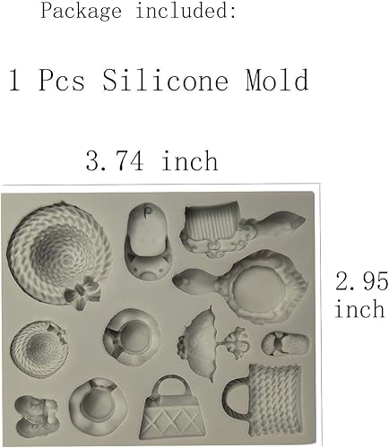 Miniatura 2 de Mini molde de silicona para decoración de pasteles pasta de goma de azúcar galletas de chocolate polímero de resina