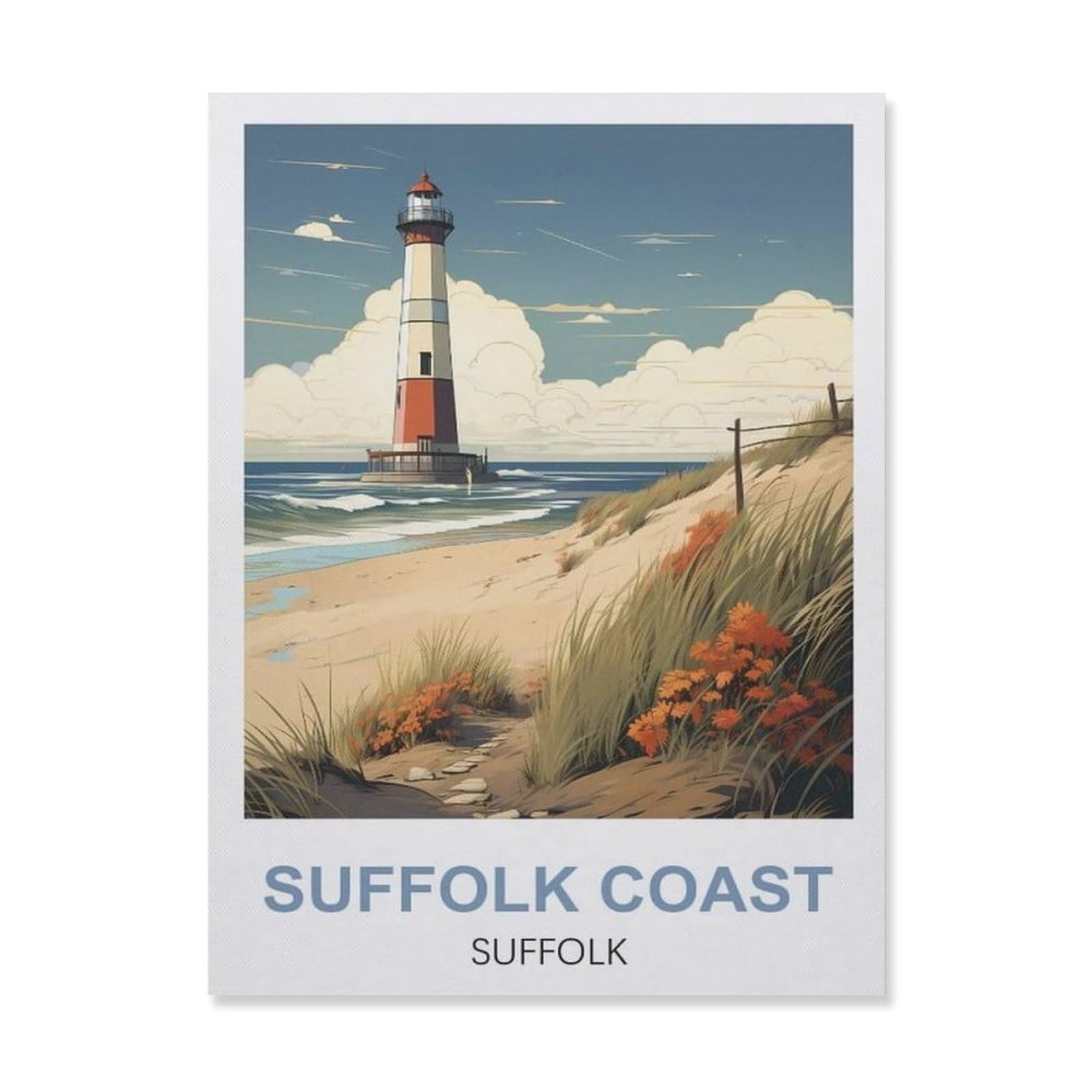 Tin Sign，Suffolk Coast Suffolk Lighthouse(15x30cm）