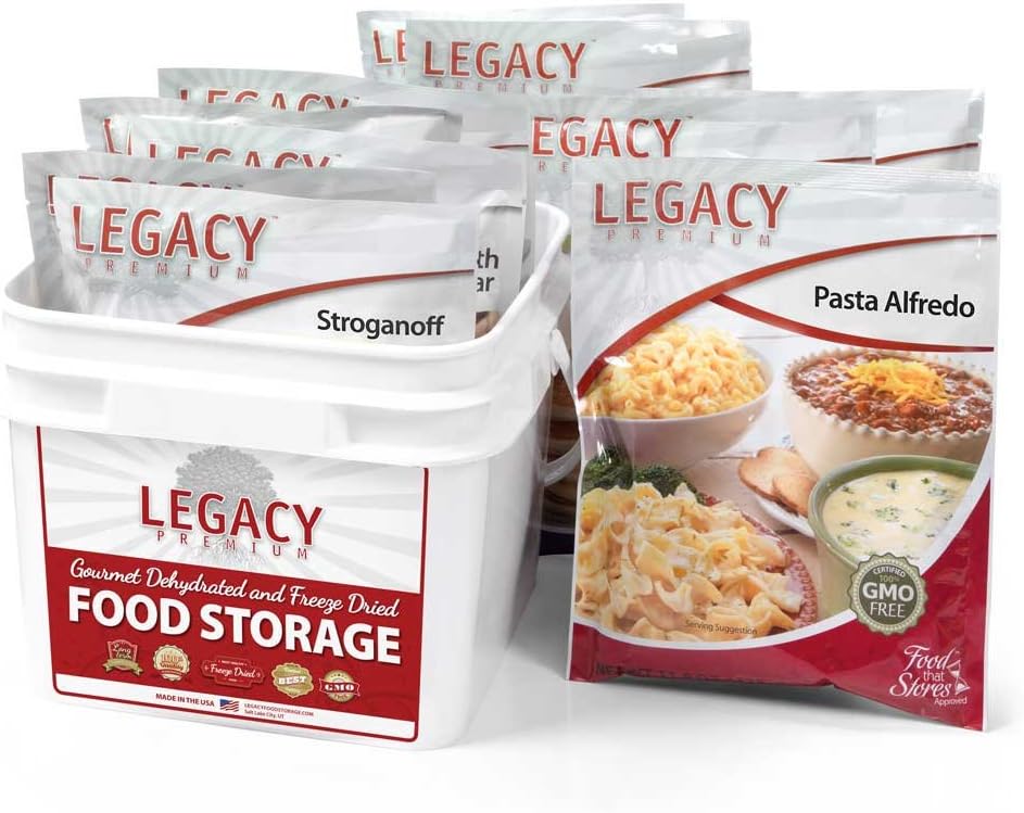 Legacy Premium Food Storage 32 Serving Family 72 Hour Emergency Food Supply Kit - 8 Lbs - Disaster Relief - Survival Preparedness Supplies - Dehydrated / Freeze Dried Food Storage