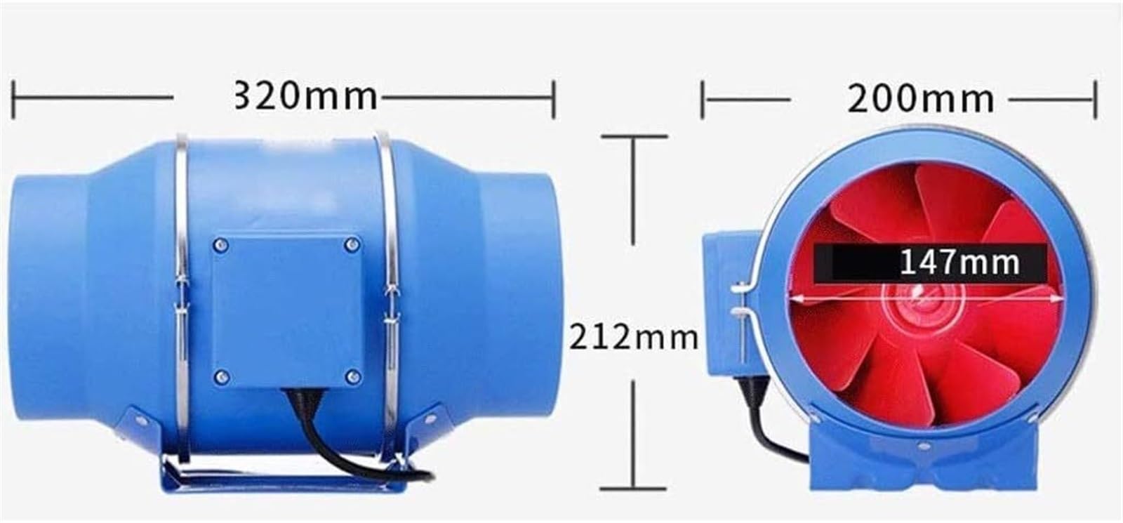 Wentylator, regulator wilgotności - Wentylator wyciągowy do ogrzewania, chłodzenia, namiotów do uprawy