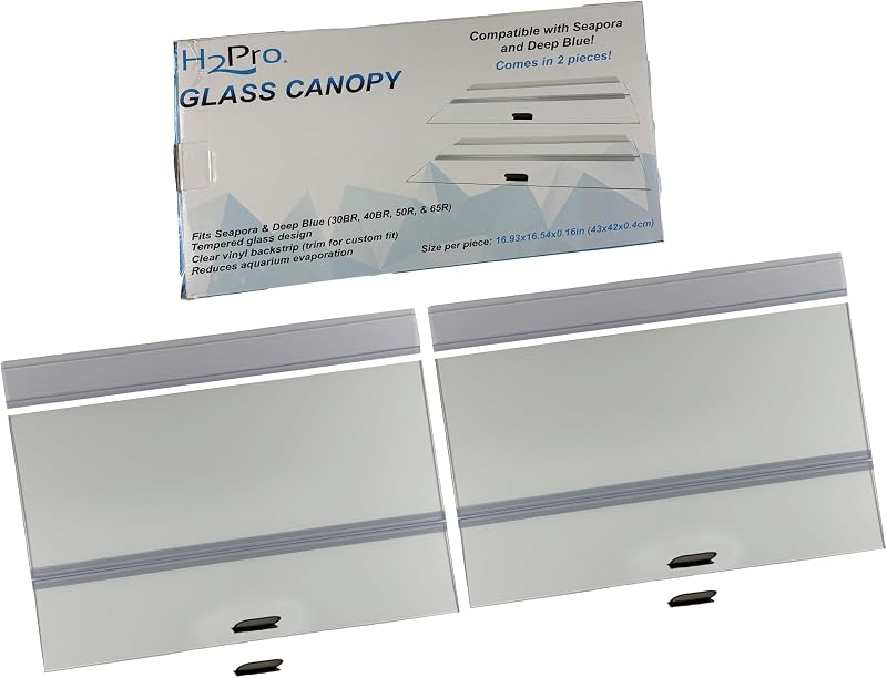 Tampa de Vidro para Aquário de Água Doce e Salgada H2Pro S36GT para Seapora 30 e 40 Breeder