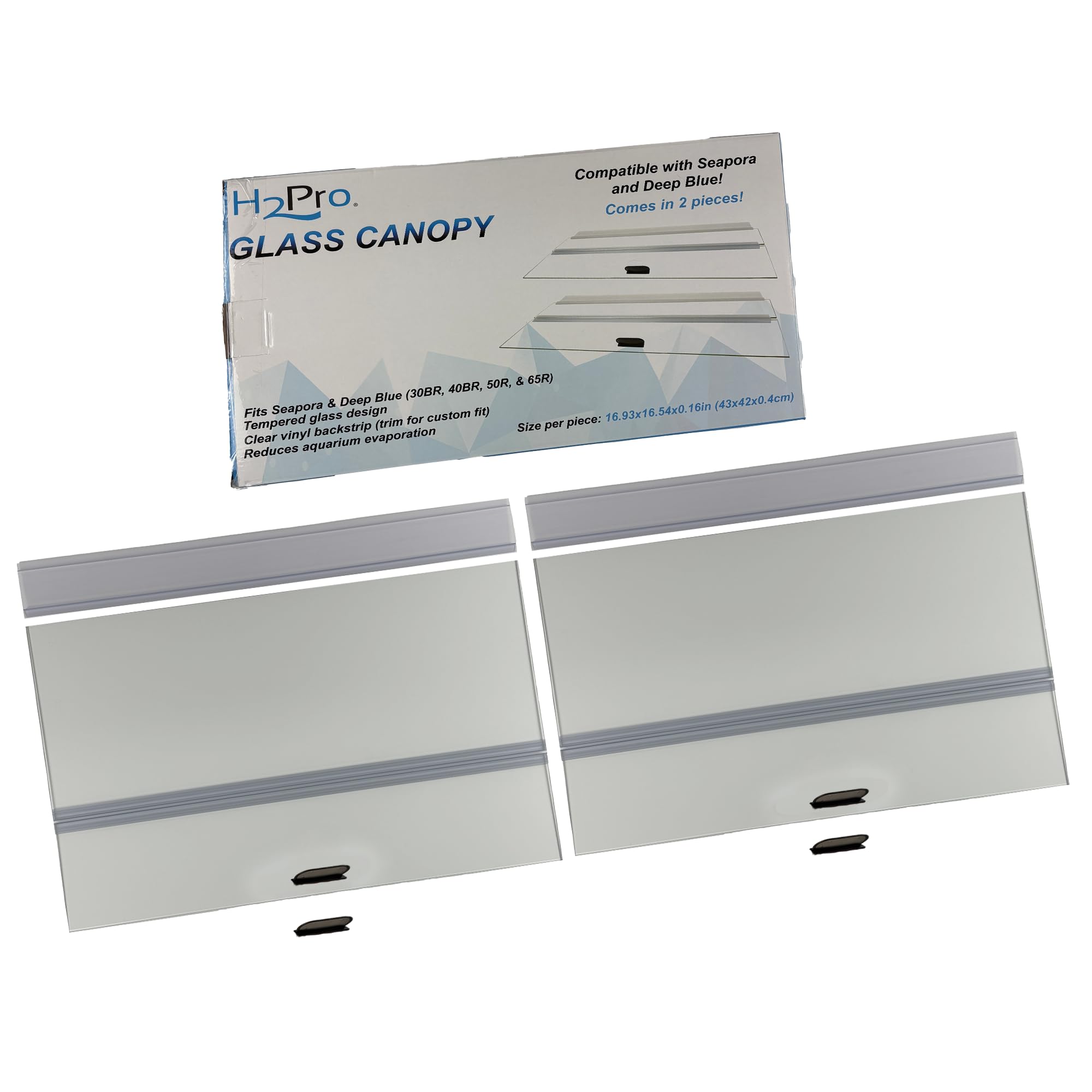 Couvercle en verre H2Pro S36GT pour aquariums Seapora 30 et 40