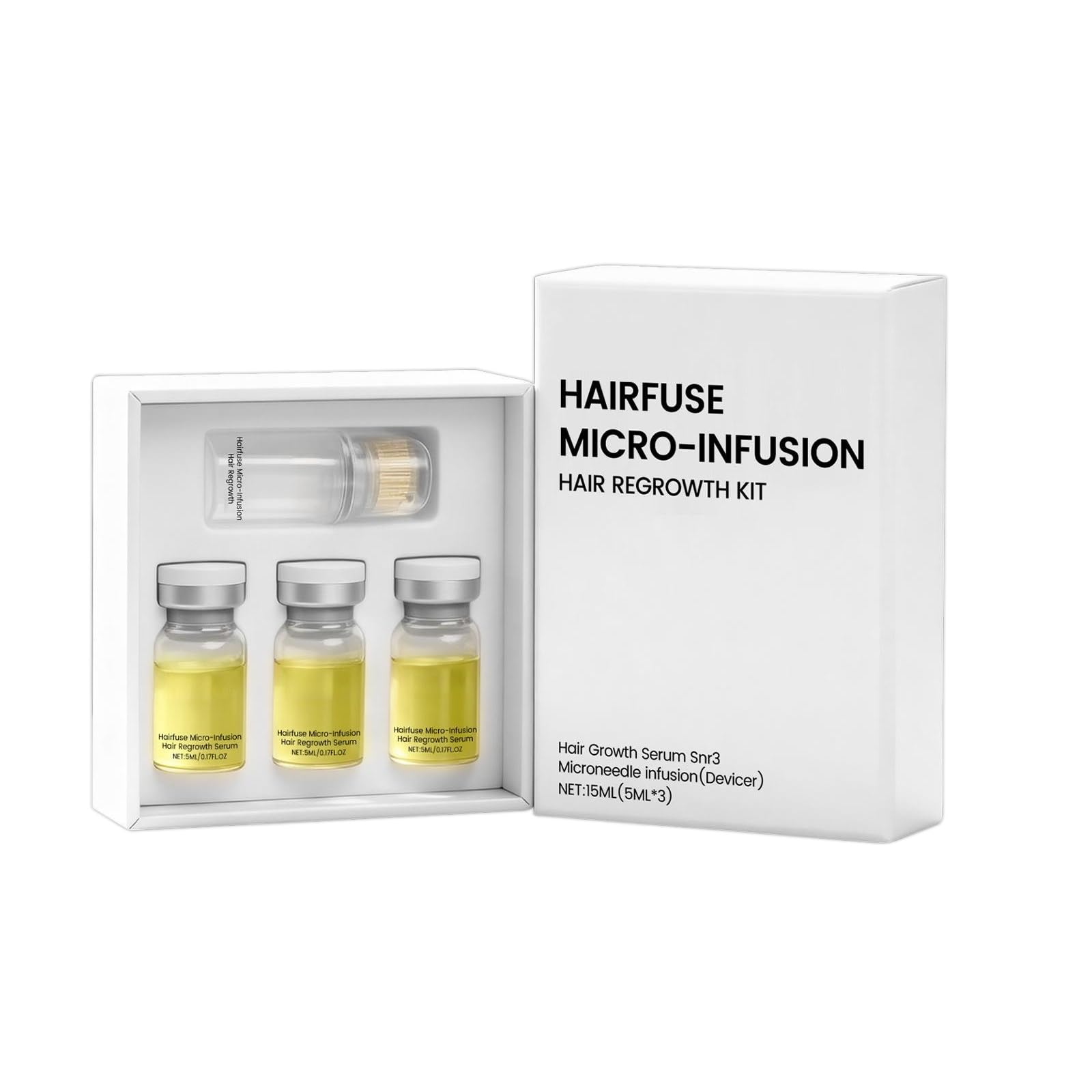 Sistema de Crecimiento del Cabello, Micro-Infusion Hair Regrowth Kit, Tecnología de Microinfusión Indolora