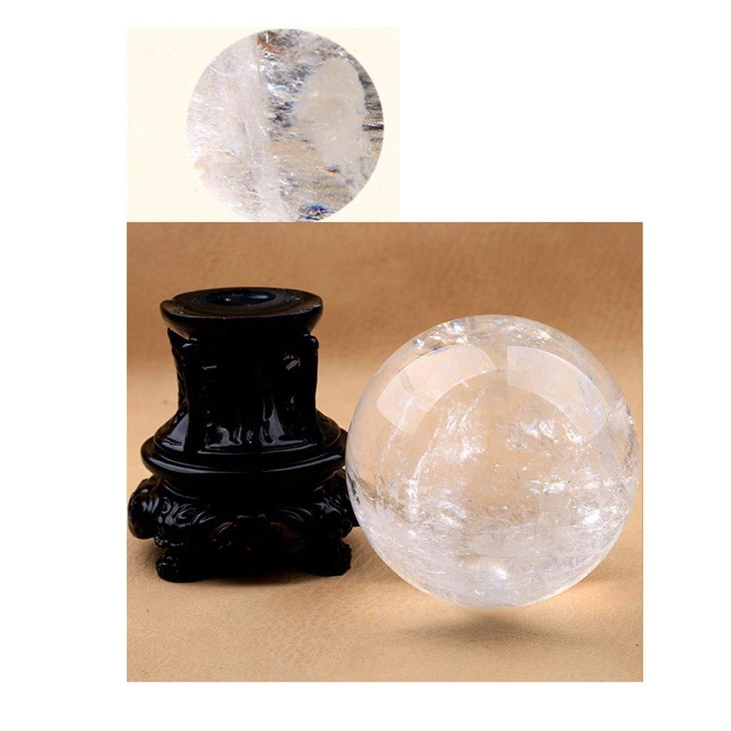 Bola de Cristal (en la Magia Occidental) Blanco Natural Bola de Cristal Agrietado Oficina Auspicioso Feng Shui de la Bola de la Bola de Piedra Talla Pulido Regalo de los Ornamentos Bol