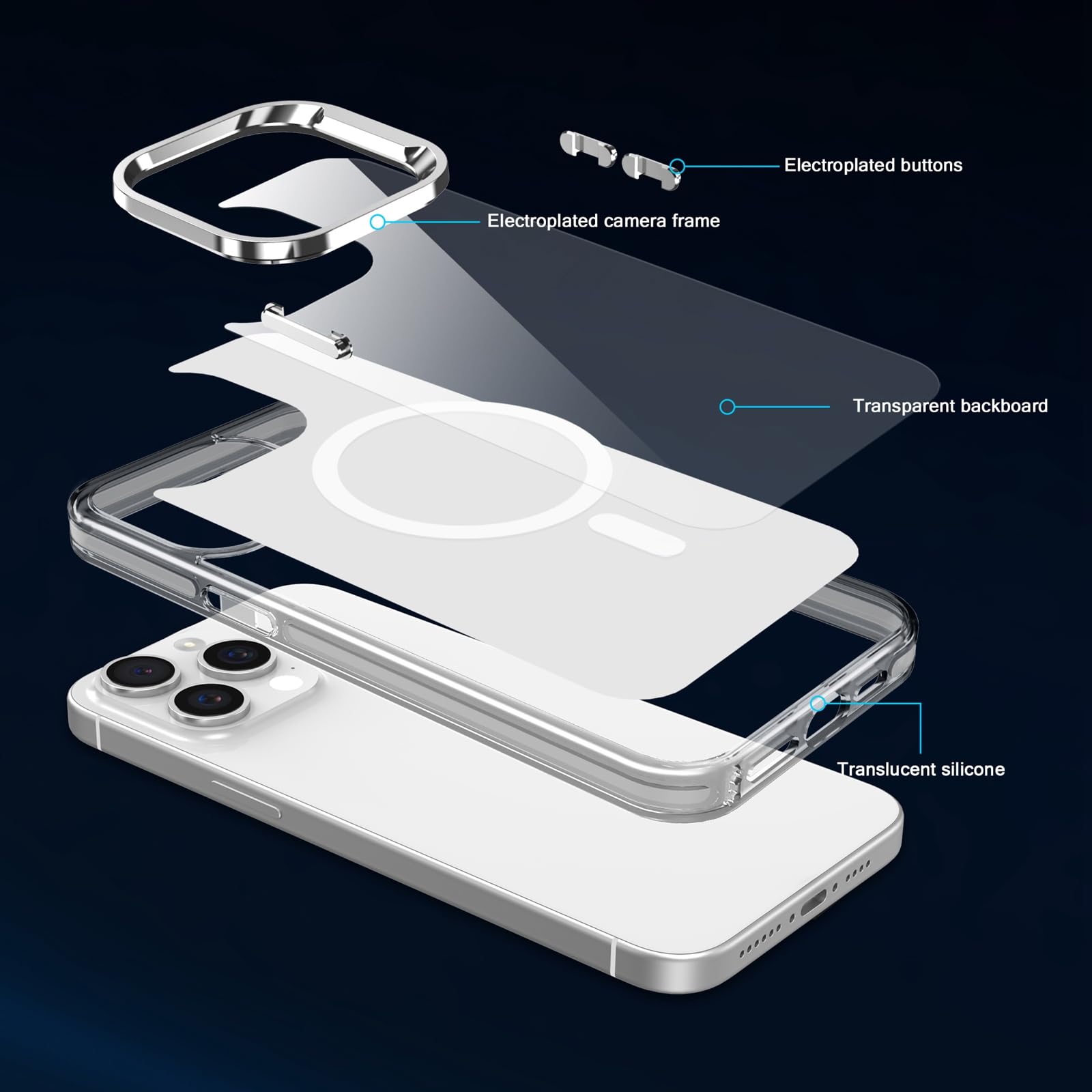 Dl3 Mobilak Case For iPhone 11 Case Crystal Clear [Not Compatible with MagSafe] Soft TPU Gel Case Flexible Silicone Anti-Scratch Transparent TPU Cover - White