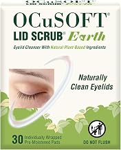OCuSOFT Lid Scrub Earth Natural Eyelid Cleanser – 30 Pre-Moistened Pads