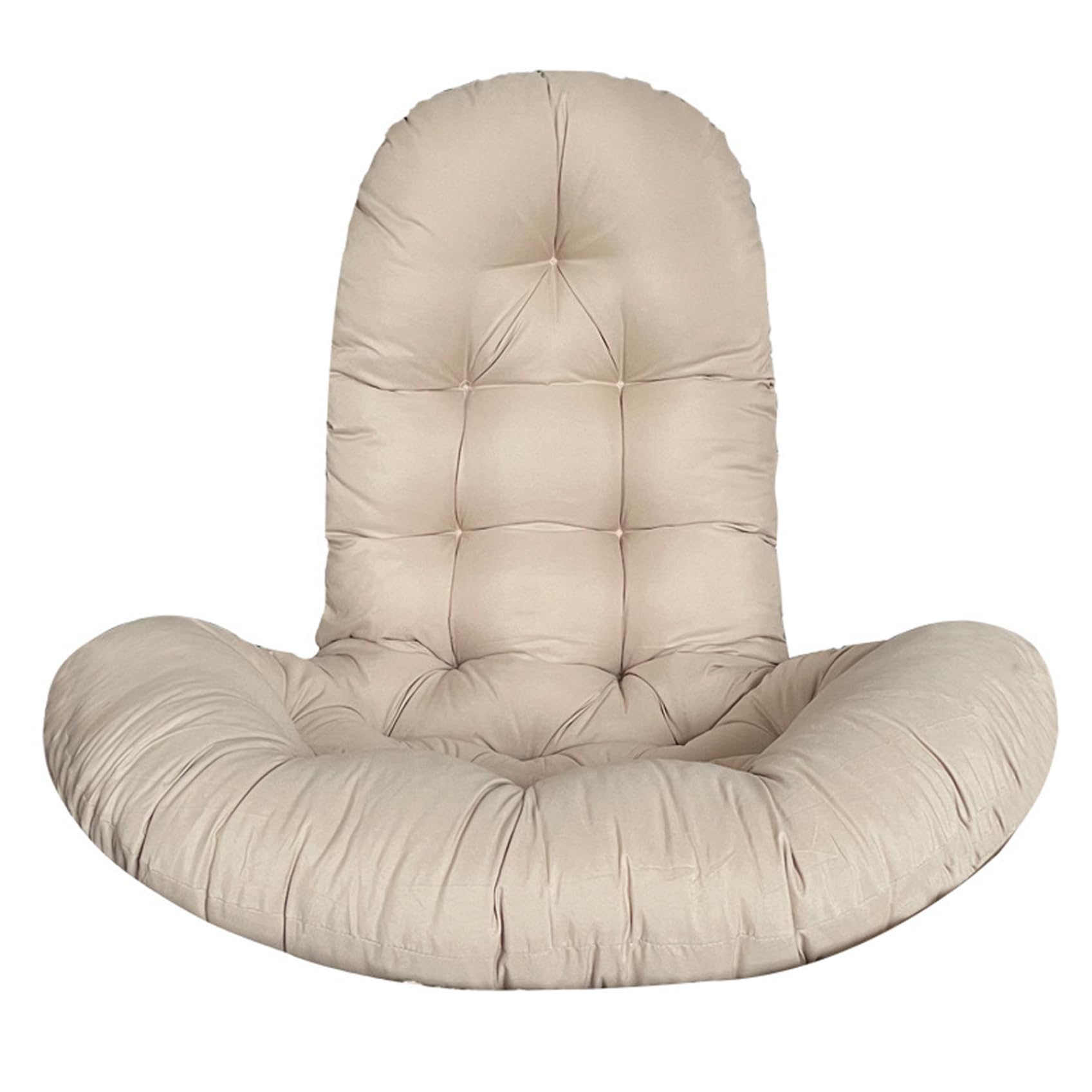 Hperu Egg Chair Cushion Replacement, Thick Plush Swing Chair Cushion with High Back Support for Outdoor, Patio, Garden (Camel) - Rocking Cushions