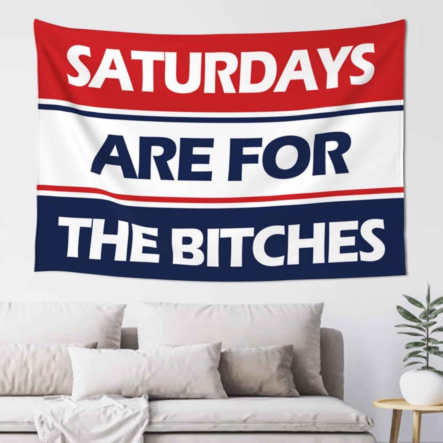 Outdoor Bar Decor Saturdays Are For The Bitches Tapestry Bedroom Decorations Bedroom Door Decor(100X150CM)