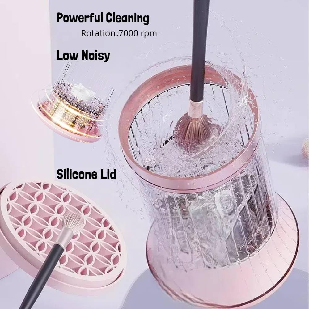 Pulitore elettrico senza fili per pennelli, tazza di risciacquo, risciacquo per pittura, spazzola per la pulizia dei pennelli, per acrilico, pittura ad acquerello, supporto per pennelli Bling