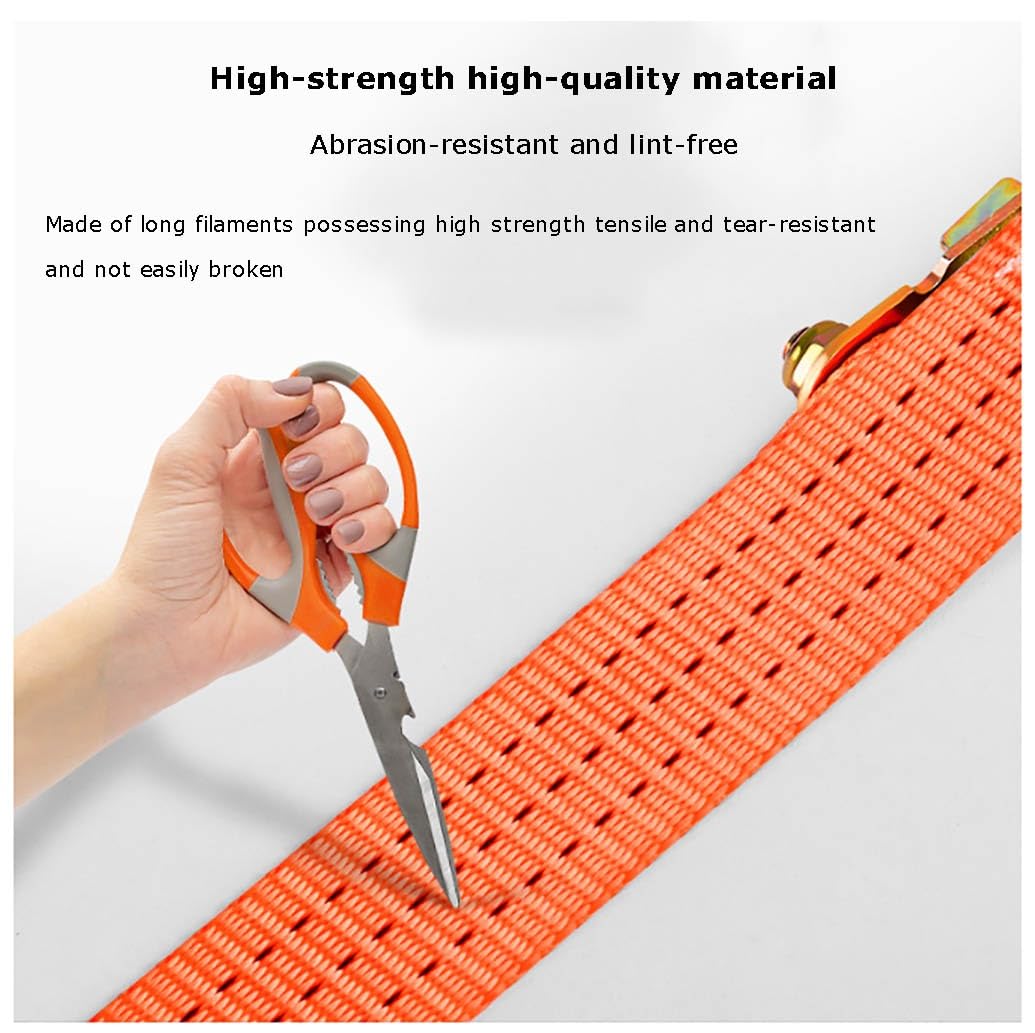 4 Cinghie Di Tensione 4m X 1000kg Con Chiusura A Cricchetto Cinghie A Cricchetto Da 25mm Arancione Per Bagagli E Trasporto Ideale Per Portabiciclette, Bagagli Da Tetto(W2.5cm/0.98in,L3m/118in)