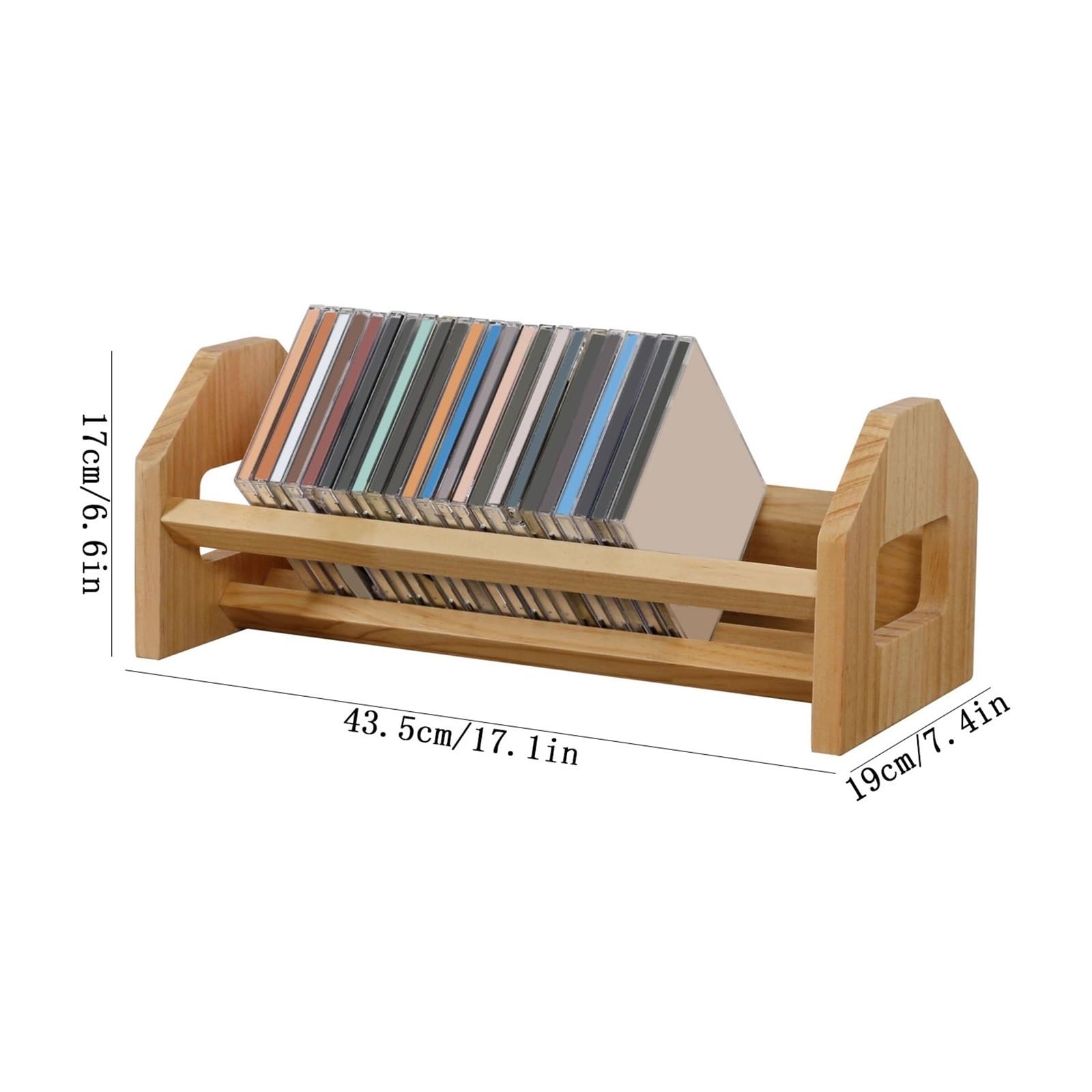 Custodia per CD Espositore da tavolo for CD, porta-album in legno for l'ufficio domestico Portadischi