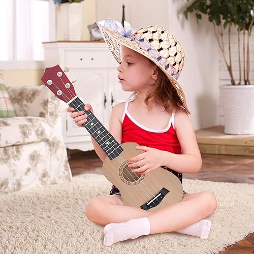 Miniatura 34 de Ukelele soprano para principiantes, juego de iniciación de ukeleles de madera de tilo de 21 pulgadas con bolsa de gig sintonizador digital, cuerdas