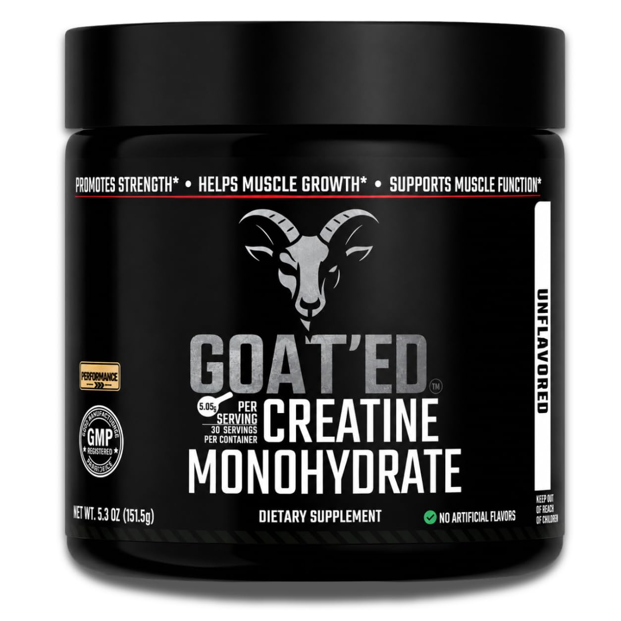 GOAT'ED Creatina monohidratada em pó 100% — 150 g
