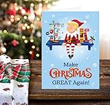 SCRATCH OFF WORKS Donald Trump Christmas Card - 1 card