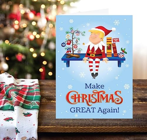 SCRATCH OFF WORKS Donald Trump Christmas Card - 1 card