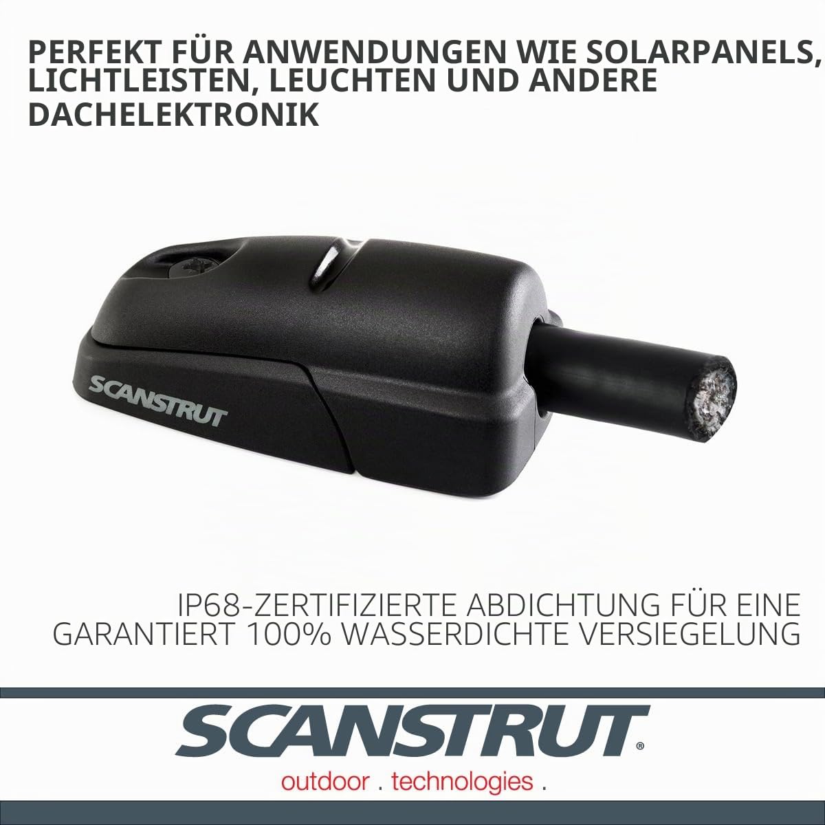 Scanstrut DS-H10-BLK Horizontal Kabeldichtung für Kabel von 6–10 mm, Schwarz
