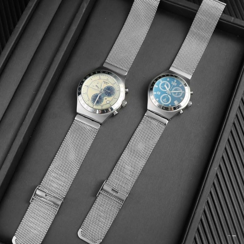 Bracelet de montre en maille respirante en acier inoxydable pour montre Swatch