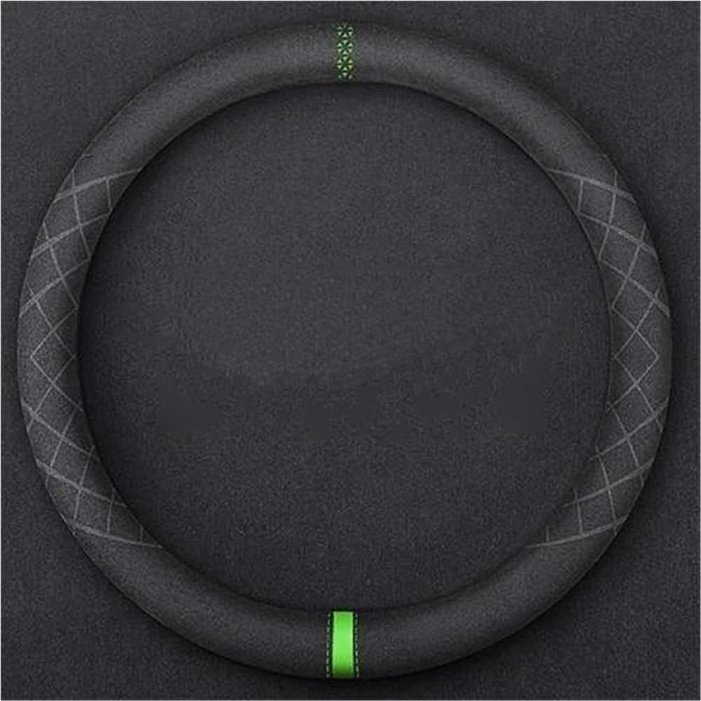 Funda de Mango Piel sintética Transpirable, Circular, Antideslizante y con D, Fina Adecuada para Todas Estaciones Fundas para Volante de Auto(NO4)