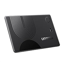 UGREEN FineTrack Slim Finder Tag Tracker Ricarica Senza Fili Localizzatore Bluetooth Compatibile con Apple Find My (Solo iOS) Ultra Sottile 1,7 mm Localizzatore Impermeabile IP68 per Portafoglio