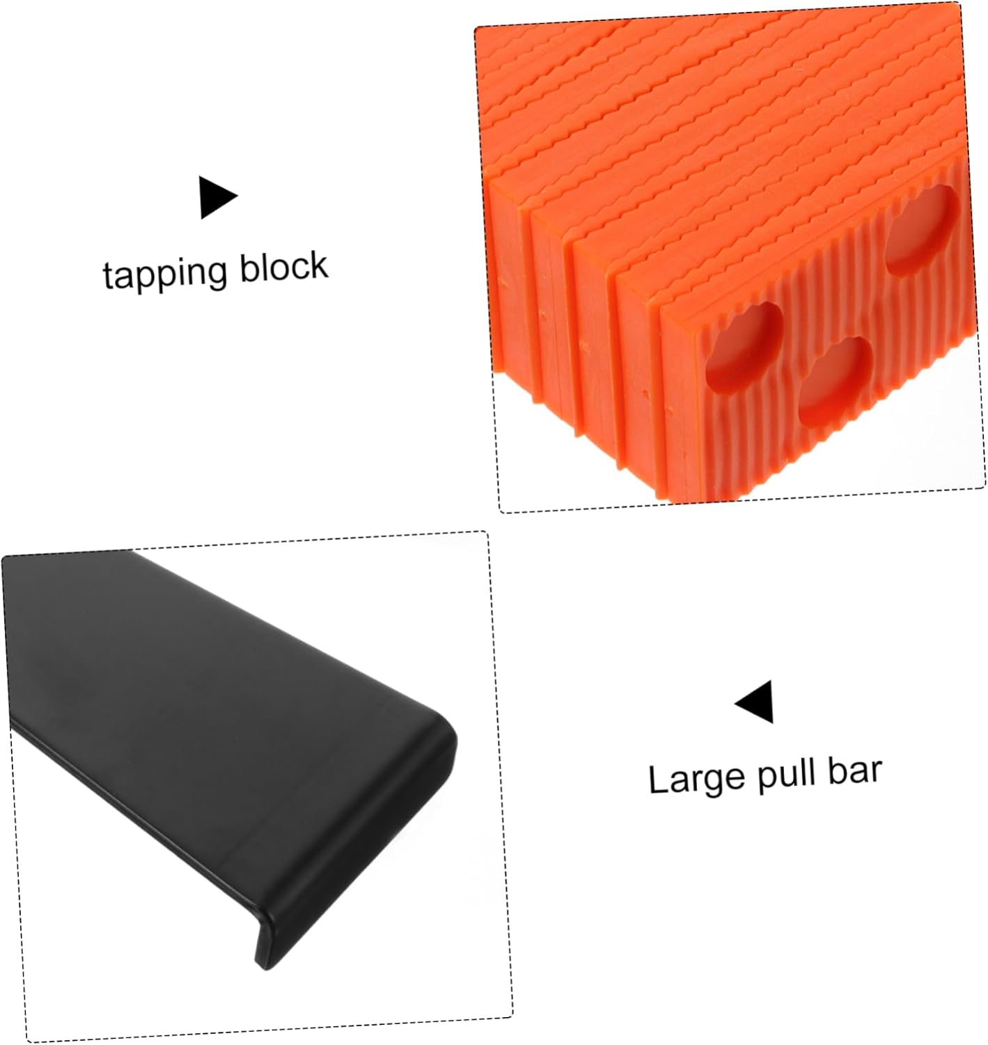 Laminate Wood Flooring Installation Kit Hammer Heavy Duty Pull Bar Tapping Block and Spacers for Home Flooring Projects