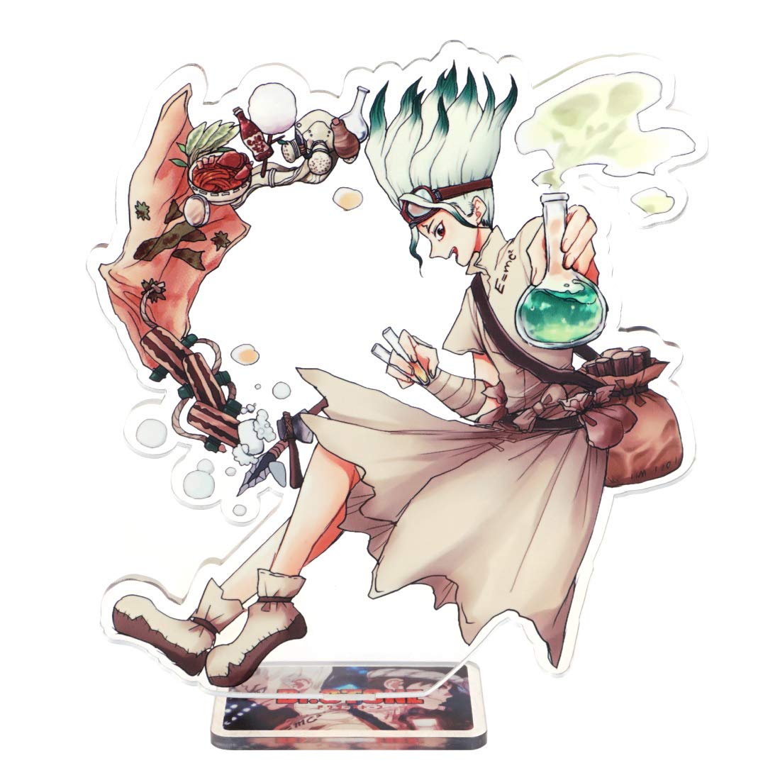 CoolChange Dr Stone stand made of plastic with Senkuu Ishigami figure | 14cm