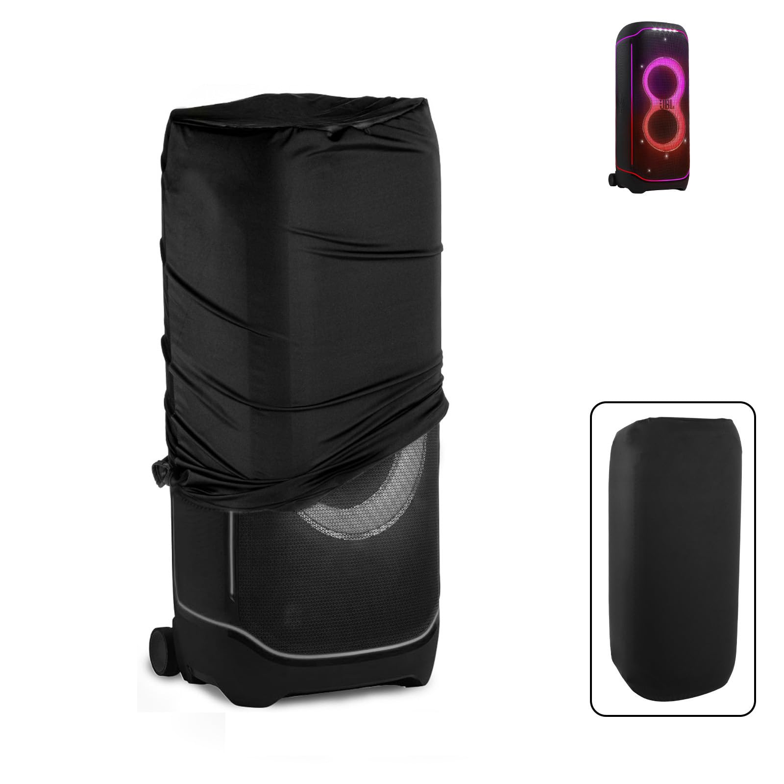 Funda Protectora contra el Polvo Licra Accesorios de Bolsa a Prueba de Polvo Dust Cover Protector para JBL PartyBox Ultimate, Altavoz portátil para Fiestas,Negro