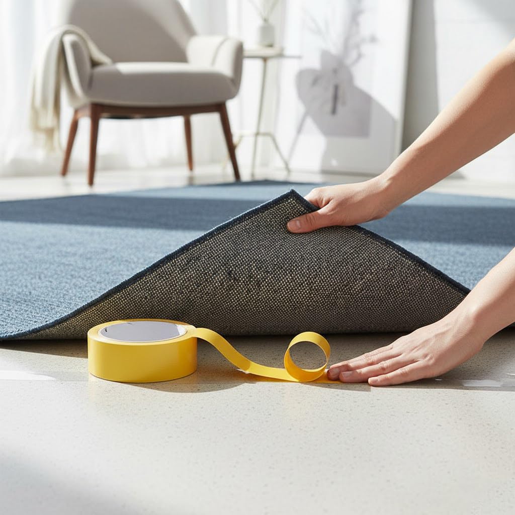 Suinga Ruban adhésif double face extra fort | Adhésif double face haute résistance pour moquette, gazon synthétique extérieur & fixation décorative