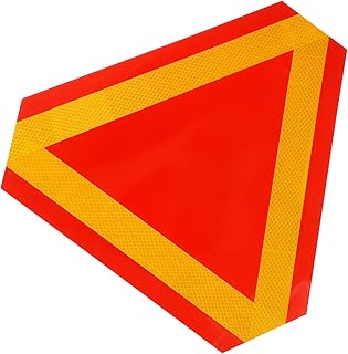 SOLUSTRE Vehicle Reflective Tailgate Orange Stickers Magnet Sticker Magnetic Stickers Vehicle Sign Reflective Car Sign Vehicle Warning Sign Car Reflector Reflective Strips Warning Tape Smv