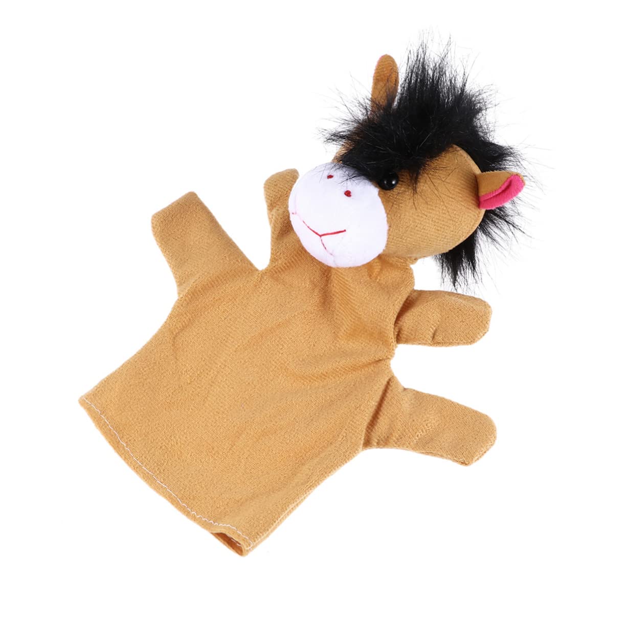 SUPVOX Jouet à Main en Peluche Marron pour Garçon et Filles et Parents, Jouet Animal en Peluche Courte Coton PP, pour Raconter des Contes et Développer L'imagination