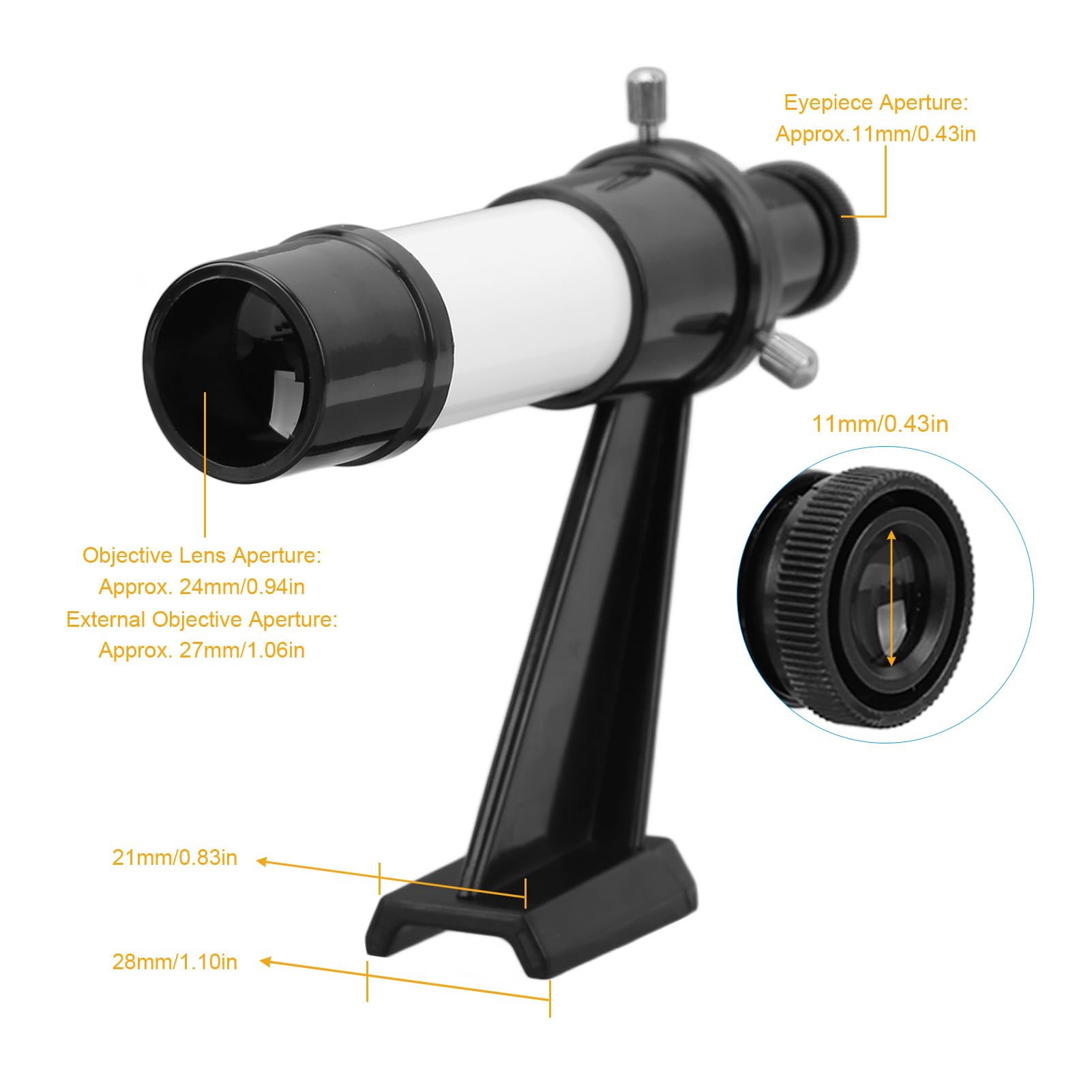 Télescope De Recherche 5x24 Avec Lunette De En Queue D'aronde, Lunette De Recherche Portable à Grossissement 5X Pour Une Localisation Rapide Des Objets, Léger Et Pour