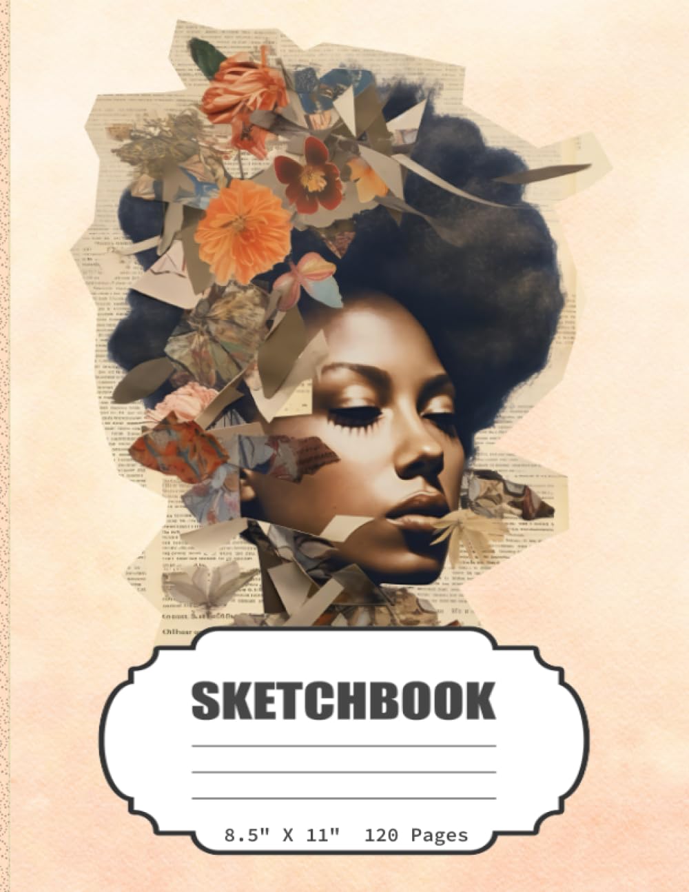 SketchBook: Clip Art Woman Blank Sketch Book Girls, Teens Women, Adults, Artist Notebook/Journal for Drawing, Writing, Sketching or Doodling, 120 Blank Pages, 8.5x11 (Blank Drawing Book)