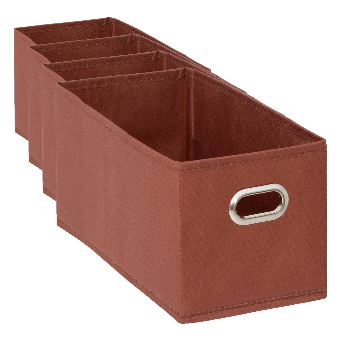 Boîte de rangement tissu terracotta Five panier organisateur armoire