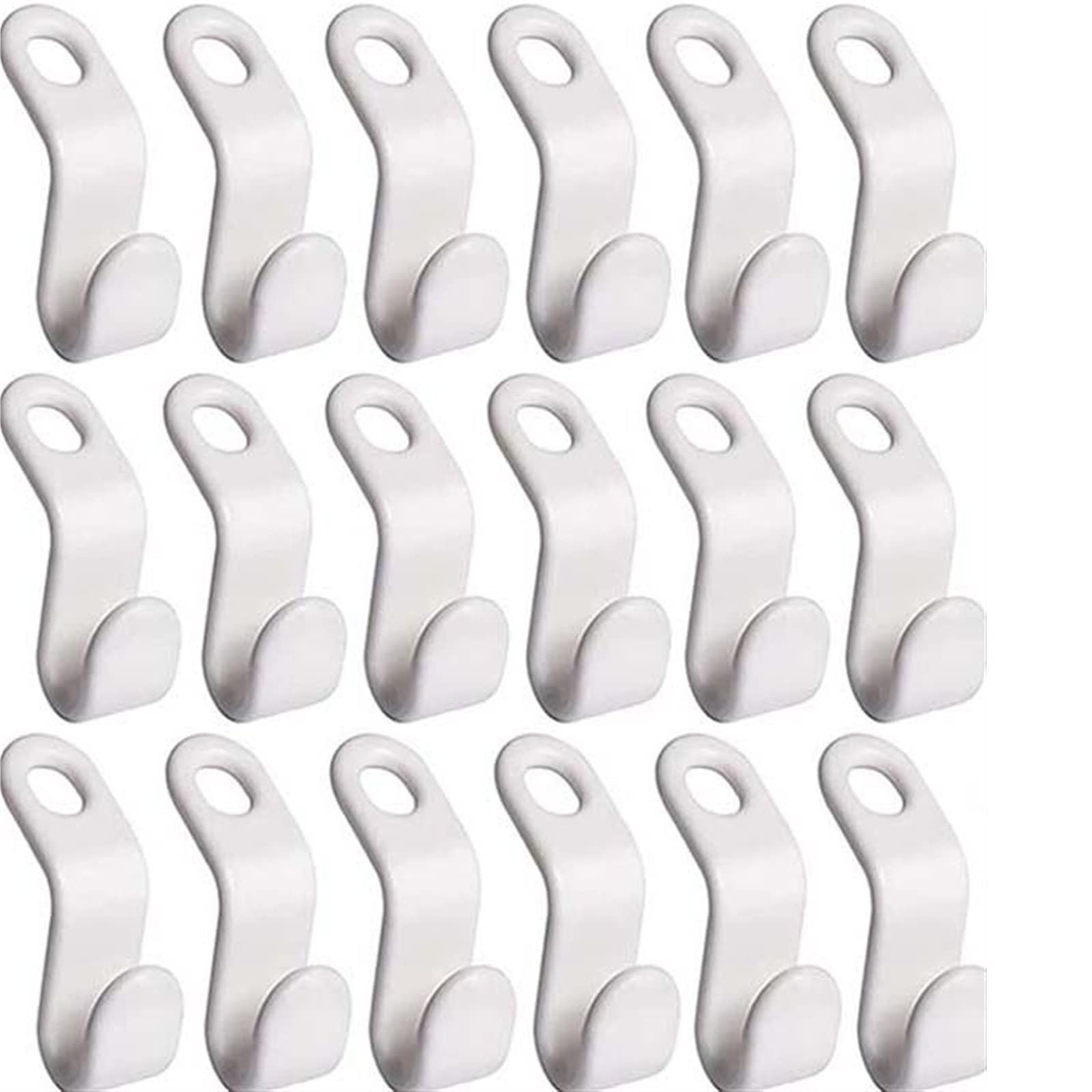 JINGYAN Standard Hangers 10/5pcs Multi-function Clothes Hanger Connector Hooks Cascading Plastic Wardrobe Organizer Rack Holder Space Saving(White,5PCS)
