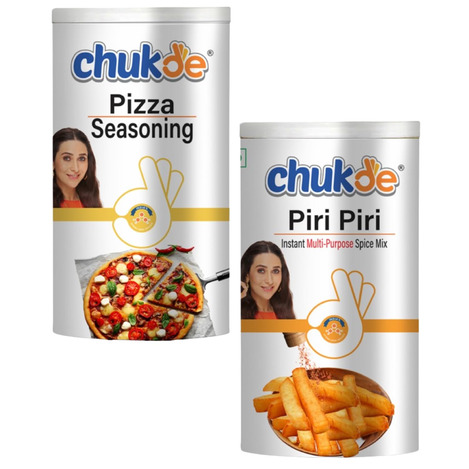 Chukde - Pizza Seasoning 80 Gm and Peri Peri 100 Gm - Indian Spices - Dual Sprinkler Pack for Flavorful Seasoning - Perfect for Every Meal - Combo Pack (B0D5H93G7S) Amazon Price History, Amazon Price Tracker