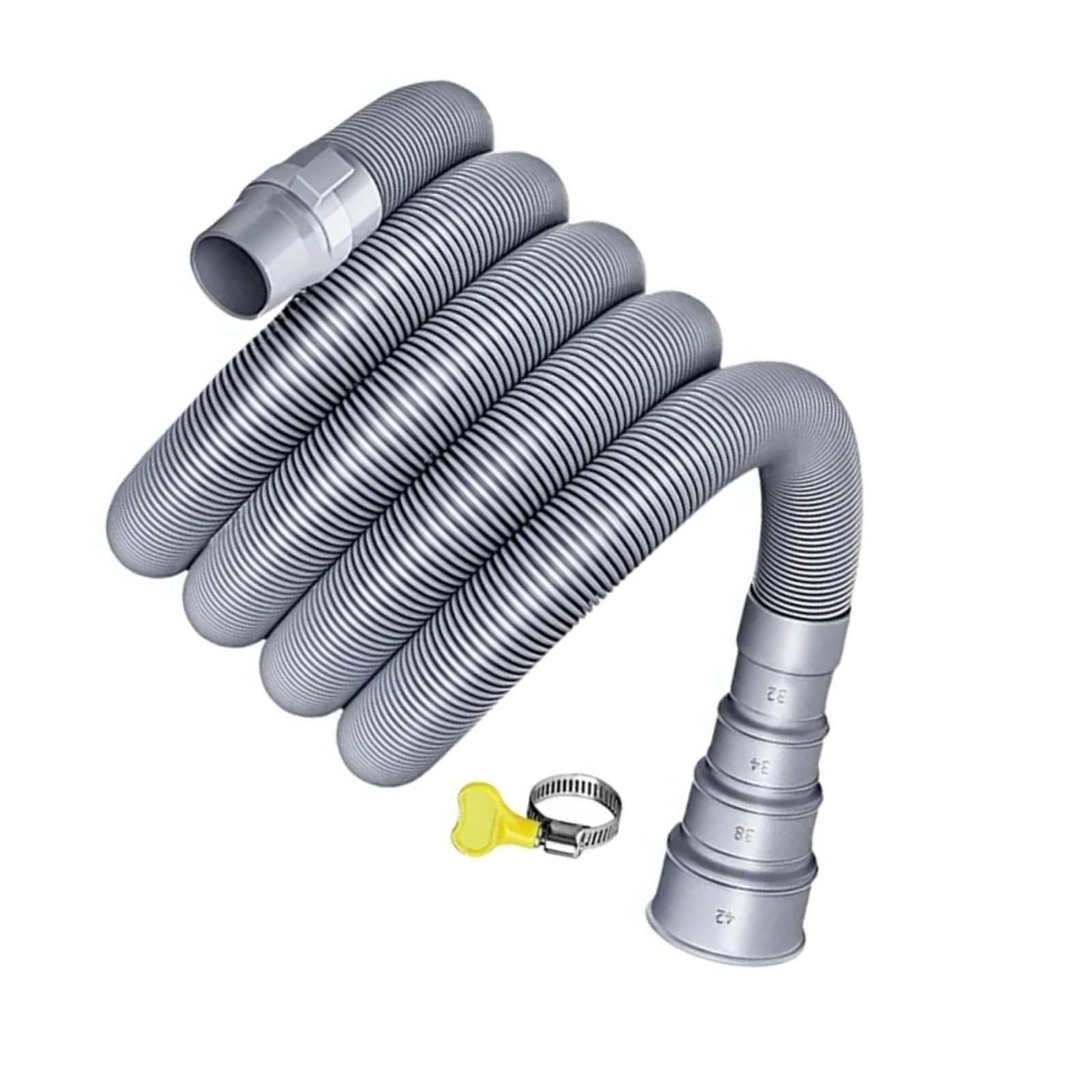 Kit Tubo Di Scarico Con Tappo Fisso Universale 3 M/4 M/5 M Ispessito For Prolunga Lavatrice Lavastoviglie(Blue)