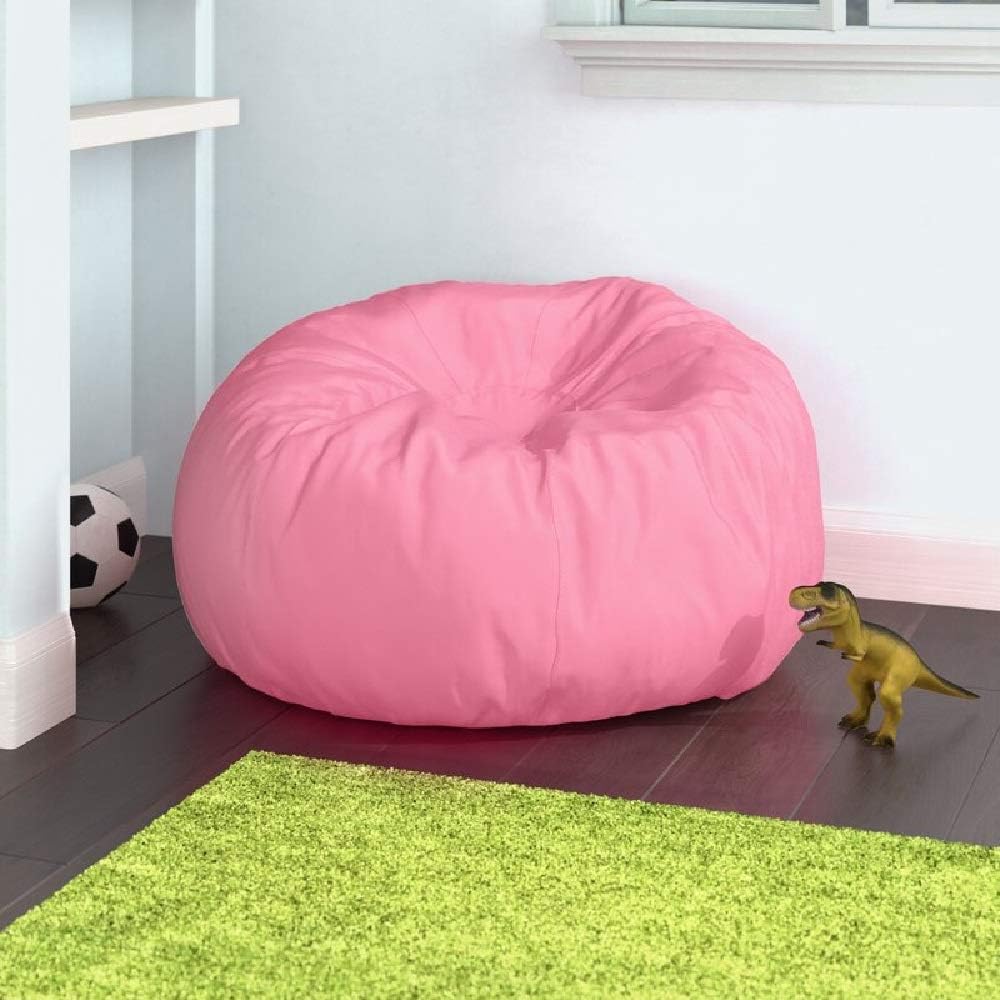 Large Classic Round Back Memory Foam Furniture Light Pink